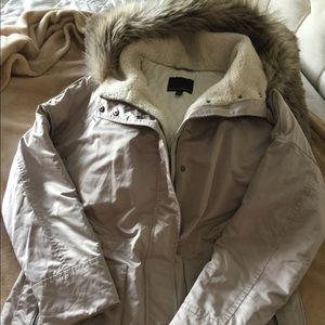 Banana republic satin dusty pink parka